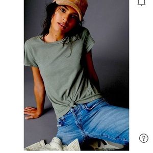 Anthropologie t.la Cotton shirt in green - size medium